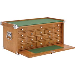 18 Drawer Oak Cabinet