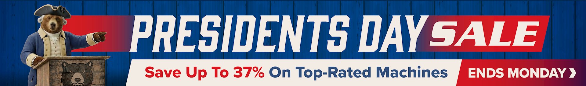 Banner for 02-19 Presidents Day Ends Monday Masthead