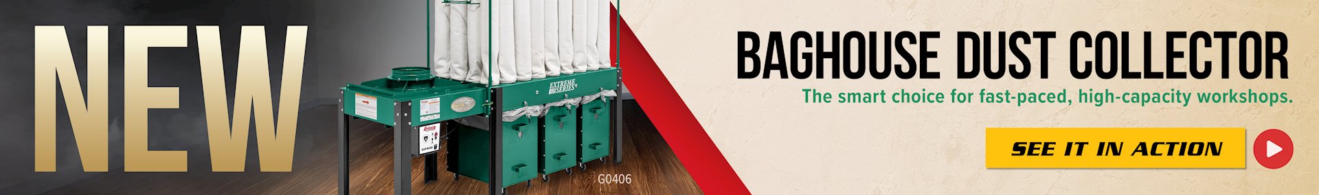 Banner for 04-09 NEW G0406 Dust Collector Masthead