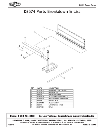 Part Diagram for D3574