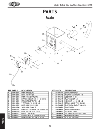 Part Diagram for D4946