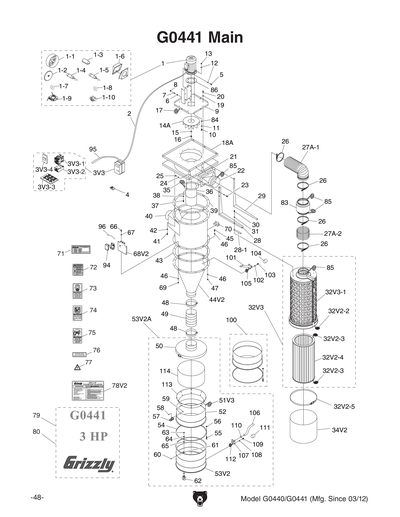 Part Diagram for G0441