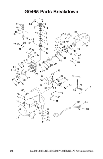 Part Diagram for G0465