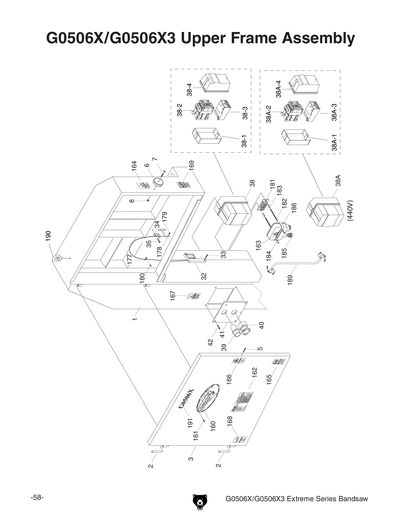 Part Diagram for G0506X