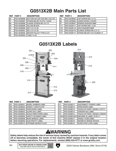 Part Diagram for G0513ANV