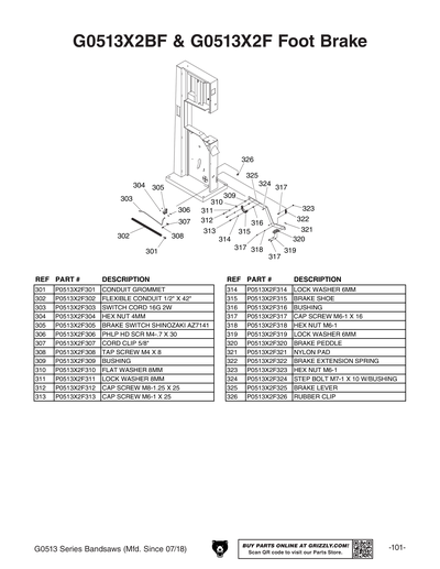 Part Diagram for G0513ANV