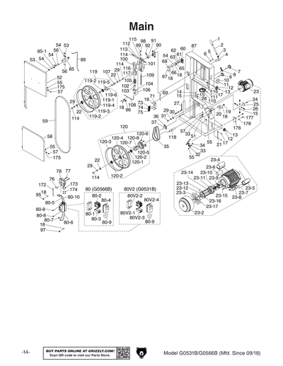 Part Diagram for G0531B