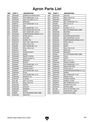 Part Diagram for G0554