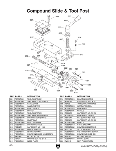 Part Diagram for G0554Z