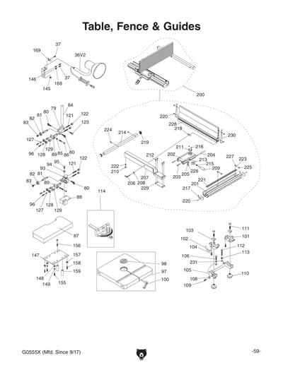 Part Diagram for G0555X