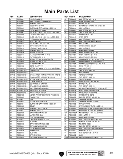 Part Diagram for G0568