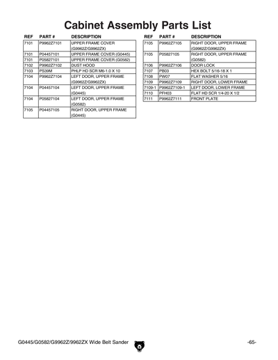 Part Diagram for G0582