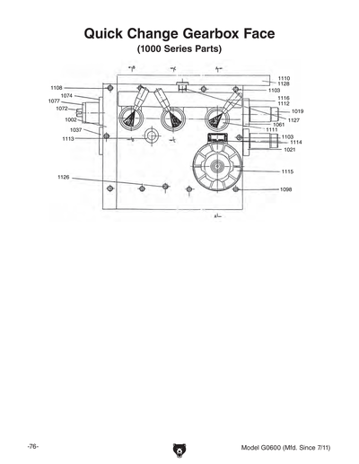 Part Diagram for G0600
