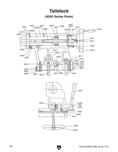Part Diagram for G0600