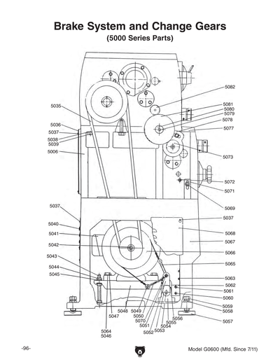 Part Diagram for G0600