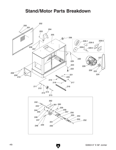 Part Diagram for G0604X