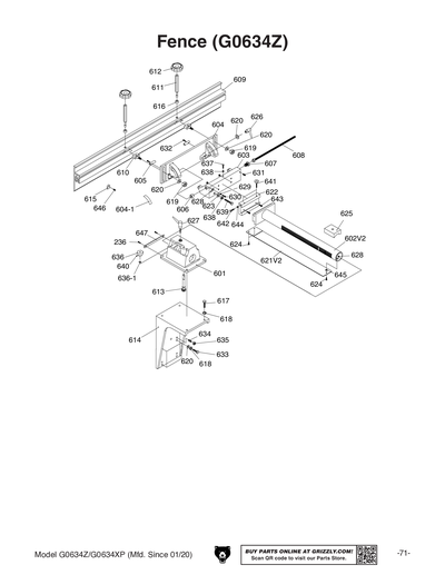 Part Diagram for G0634Z