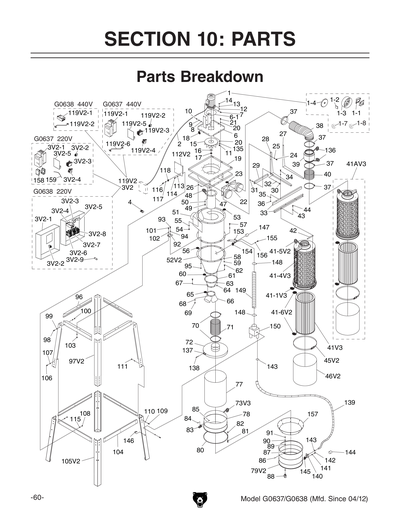 Part Diagram for G0637