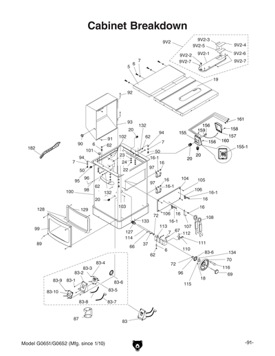 Part Diagram for G0652