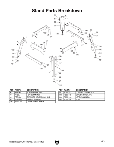 Part Diagram for G0661