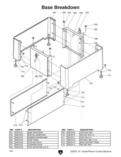 Part Diagram for G0675