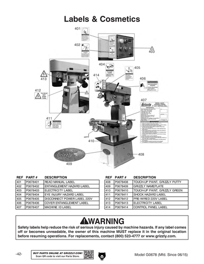 Part Diagram for G0678