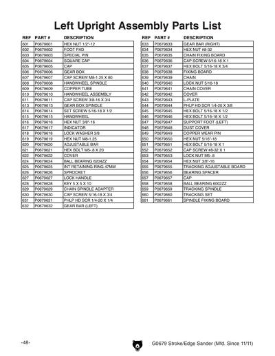 Part Diagram for G0679