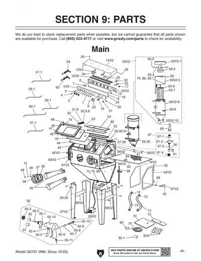 Part Diagram for G0707