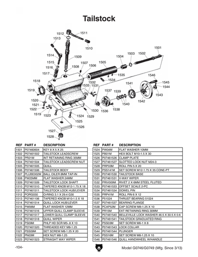 Part Diagram for G0746