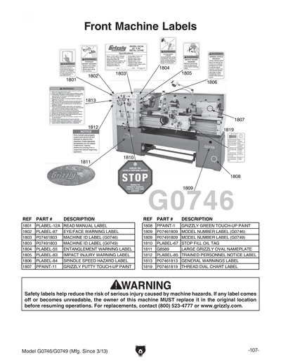 Part Diagram for G0746