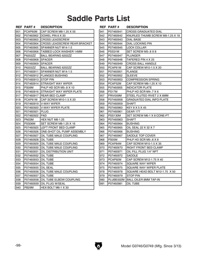Part Diagram for G0749