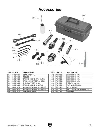 Part Diagram for G0757Z