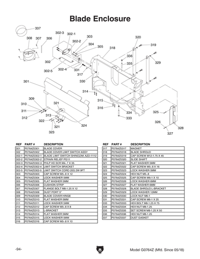 Part Diagram for G0764Z