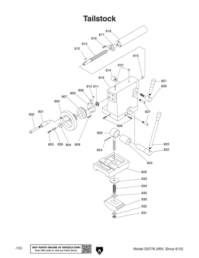 Part Diagram for G0776