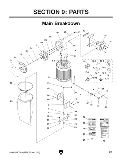 Part Diagram for G0785