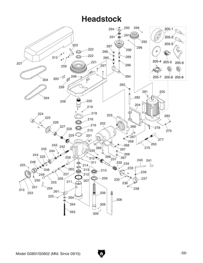 Part Diagram for G0801