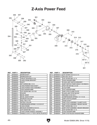 Part Diagram for G0808