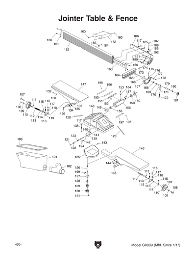 Part Diagram for G0809