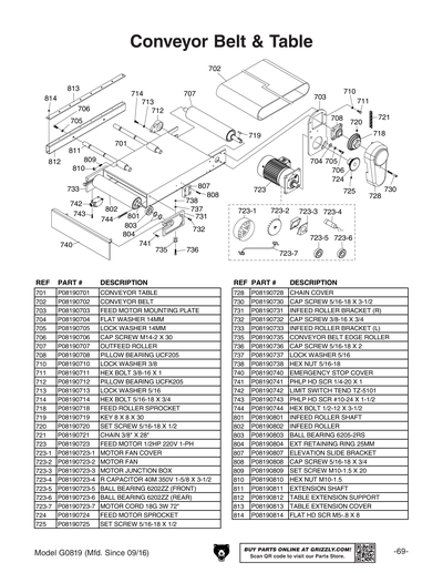 Part Diagram for G0819
