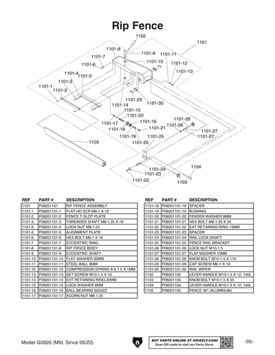 Part Diagram for G0820