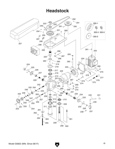 Part Diagram for G0822