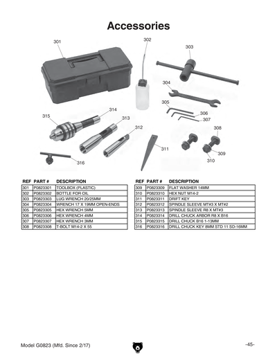 Part Diagram for G0823