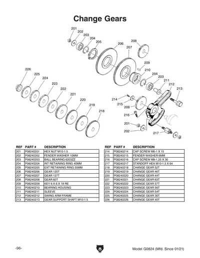 Part Diagram for G0824