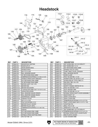 Part Diagram for G0842