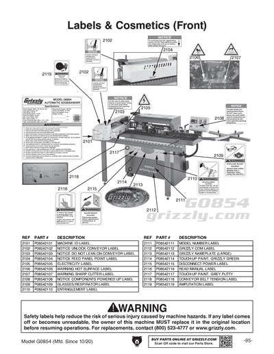 Part Diagram for G0854
