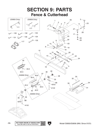 Part Diagram for G0855