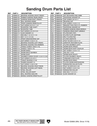 Part Diagram for G0866