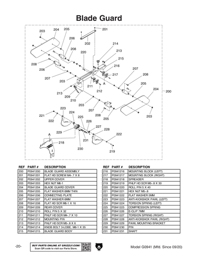 Part Diagram for G0941
