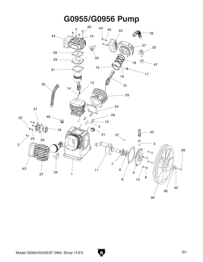 Part Diagram for G0954