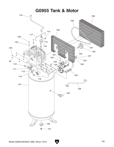 Part Diagram for G0954